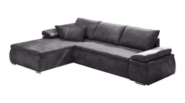 Bild 1 von Ecksofa mit Schlaffunktion anthrazit 268 x 180 cm - CELINA