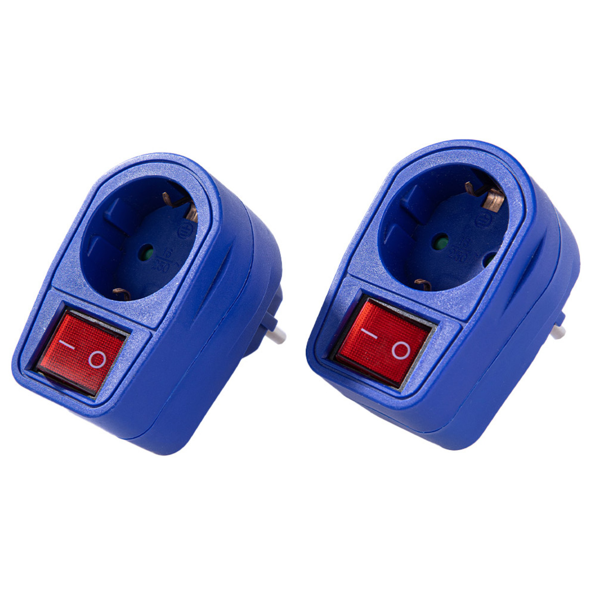 Bild 1 von Abschaltbarer Zwischenstecker - Blau, 2er-Set