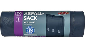 CleanPac Abfallsack mit Zugband 120 Liter