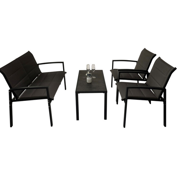 Bild 1 von Lounge-Set 4-teilig schwarz-grau