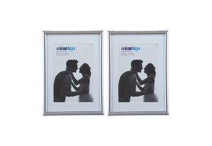 relaxdays Bilderrahmen »Bilderrahmen 2er Set 13 x 18 cm«, Silber