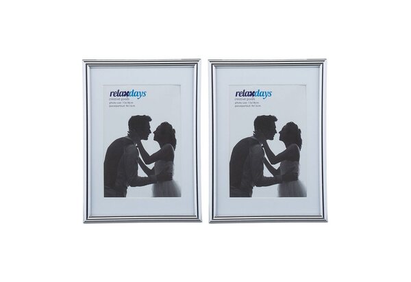 Bild 1 von relaxdays Bilderrahmen »Bilderrahmen 2er Set 13 x 18 cm«, Silber