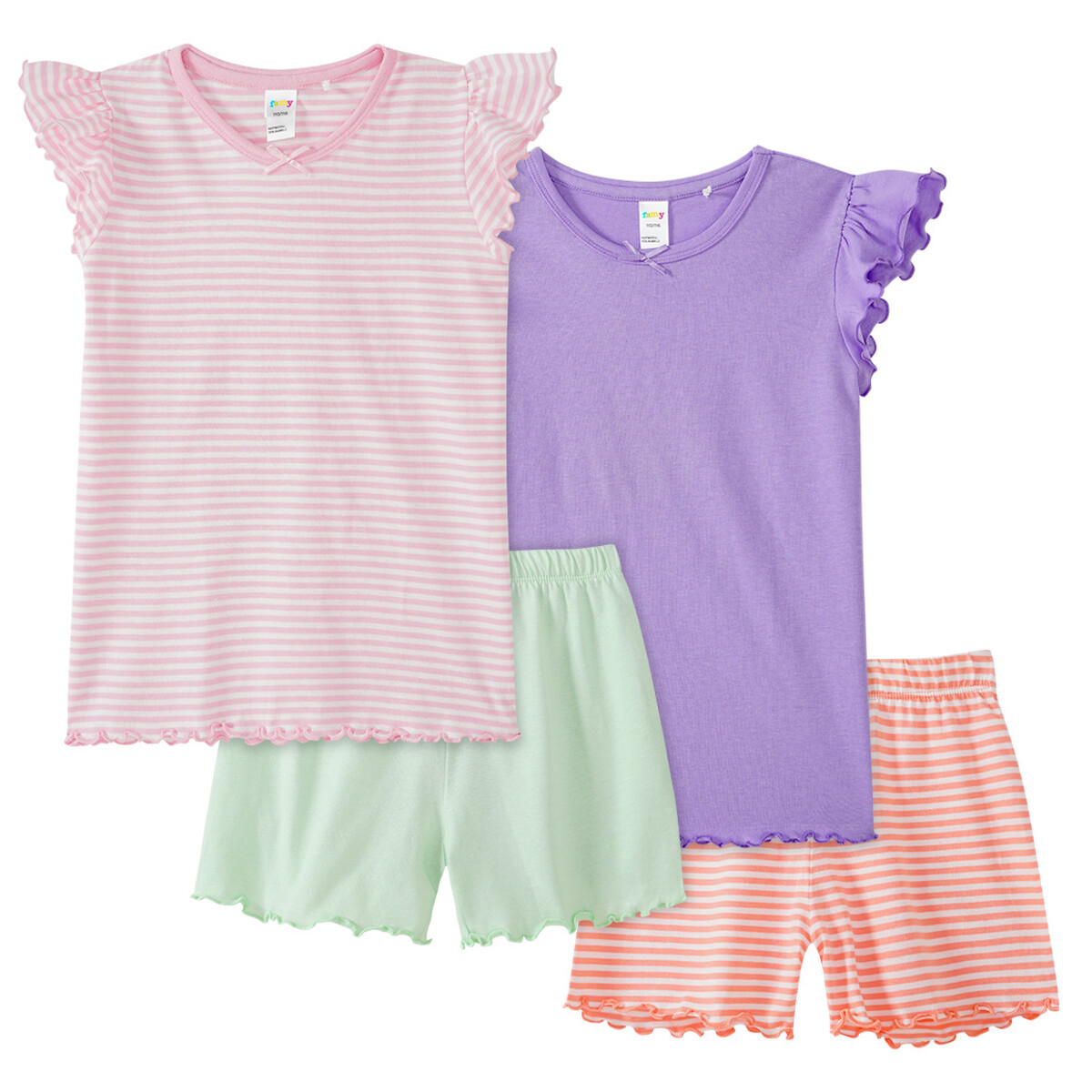 Bild 1 von 2 Mädchen Shortys mit Wellenbündchen ROSA / LILA / MINT