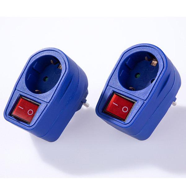 Bild 2 von Abschaltbarer Zwischenstecker - Blau, 2er-Set