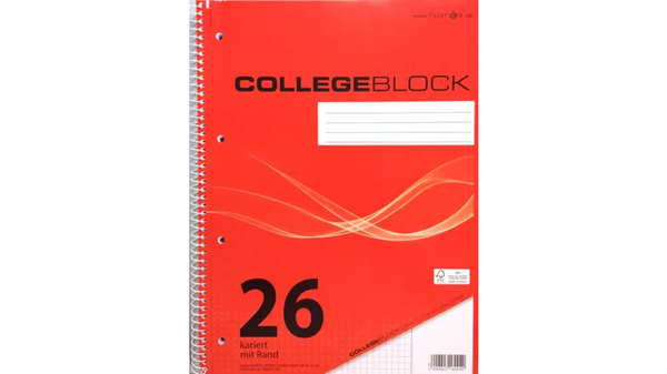 Bild 1 von PAPERZONE Collegeblock A4 Lineatur 26 80 Blatt