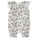 Bild 1 von Newborn Musselin-Overall mit Allover-Print WEISS / DUNKELGRAU