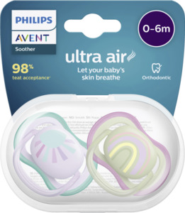 PHILIPS AVENT ultra air Schnuller Sonne & Regenbogen 0-6 Monate