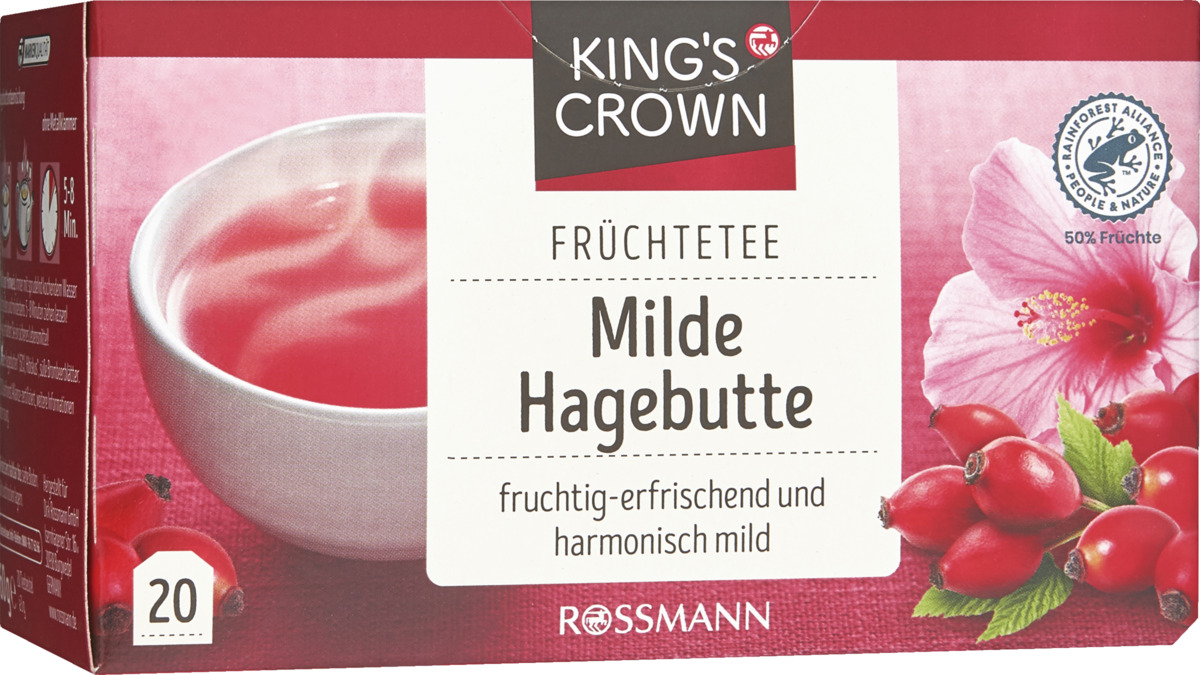 Bild 1 von KING'S CROWN Früchtetee Milde Hagebutte, 60 g