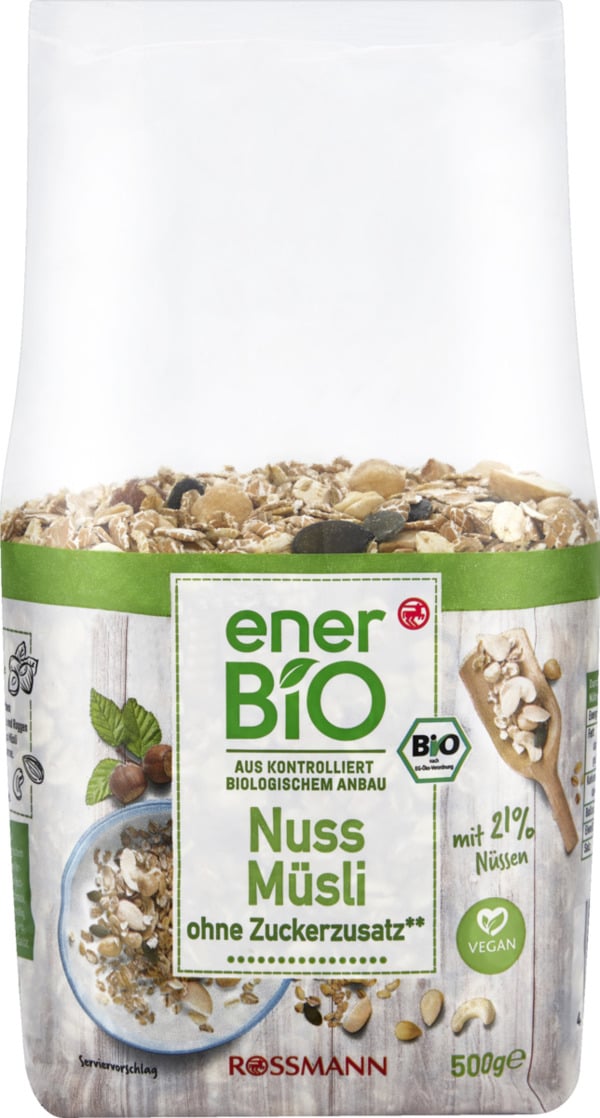 Bild 1 von enerBiO Nuss Müsli, 500 g