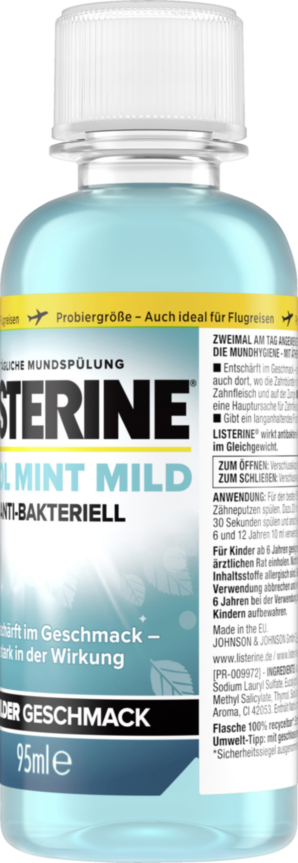Bild 3 von Listerine Mundspülung Cool Mint milder Geschmack Reisegröße, 95 ml