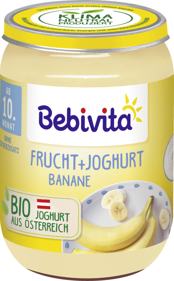 Bild 1 von Bebivita Bio Frucht+Joghurt Banane, 190 g