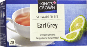 KING'S CROWN Schwarzer Tee Earl Grey, 35 g