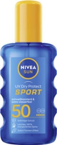 NIVEA SUN UV Dry Protect Sport Transparentes Spray LSF 50, 200 ml