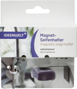 IDEENWELT Magnet-Seifenhalter, silber