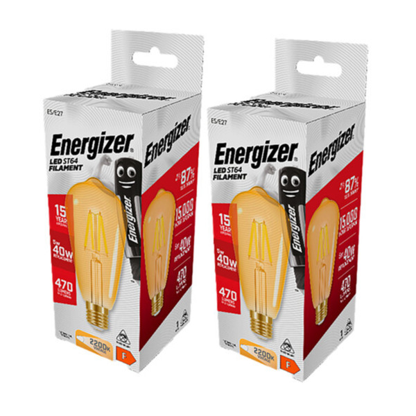 Bild 1 von LED-Leuchtmittel E27 Gold St64, 2er Set – Energieeffizienzklasse F