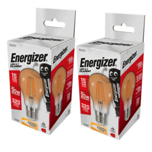 LED-Leuchtmittel E27 Gold Gls, 2er Set – Energieeffizienzklasse G