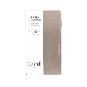 Castell Spannbetttuch Jersey taupe 180/200