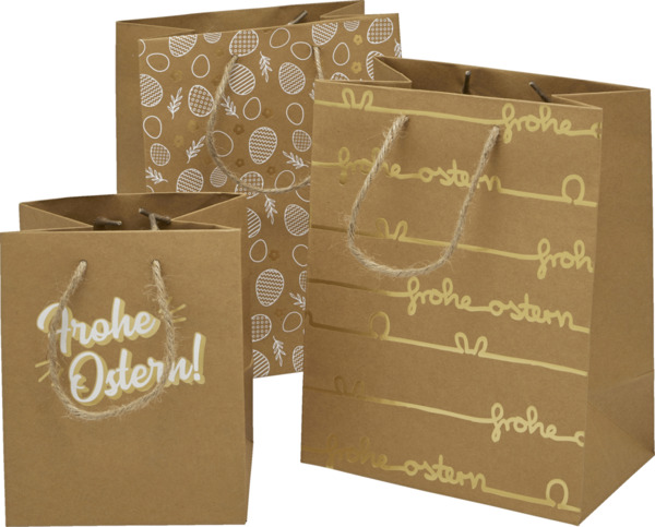 Bild 2 von DEKOWELT 3er Set Ostertüten Frohe Ostern 2024