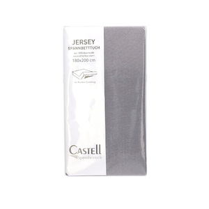 Castell Spannbetttuch Jersey hellgrau 180/200