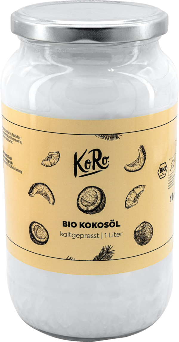 Bild 1 von KoRo Bio Kokosöl, 1 L