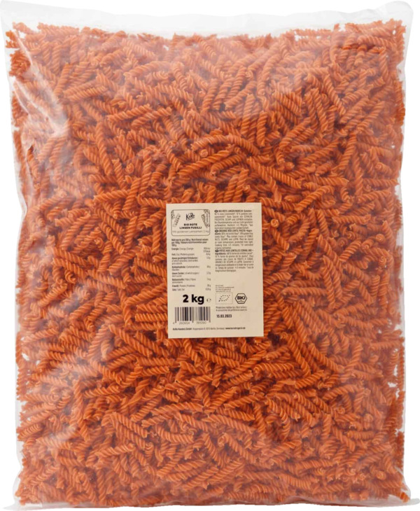 Bild 1 von KoRo Bio Fusilli aus roten Linsen, 2 kg