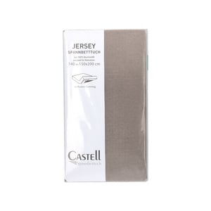 Castell Spannbetttuch Jersey taupe 150/200