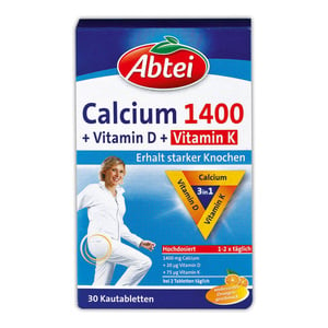 Abtei Calcium 1400 + D3 + K