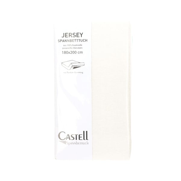 Bild 1 von Castell Spannbetttuch Jersey weiß 180/200