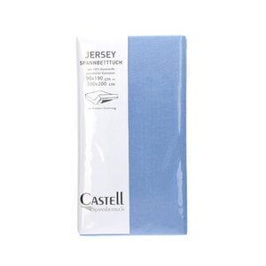 Castell Spannbetttuch Jersey hellblau 100/200