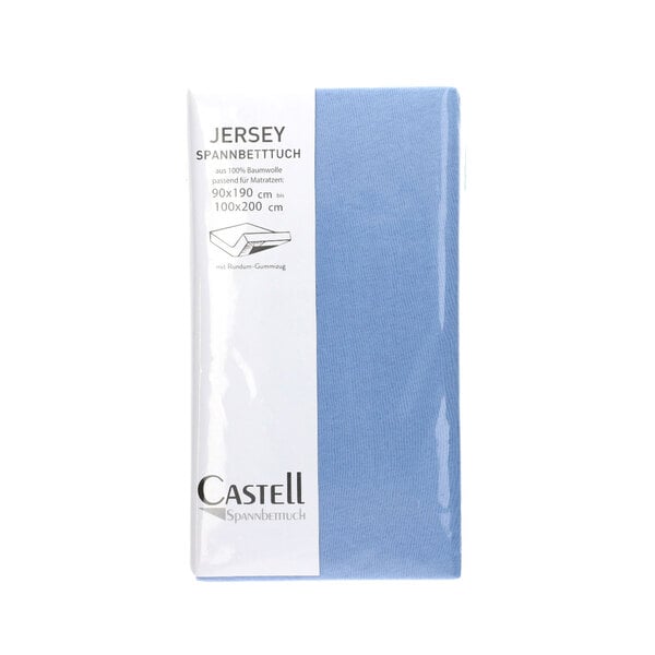 Bild 1 von Castell Spannbetttuch Jersey hellblau 100/200