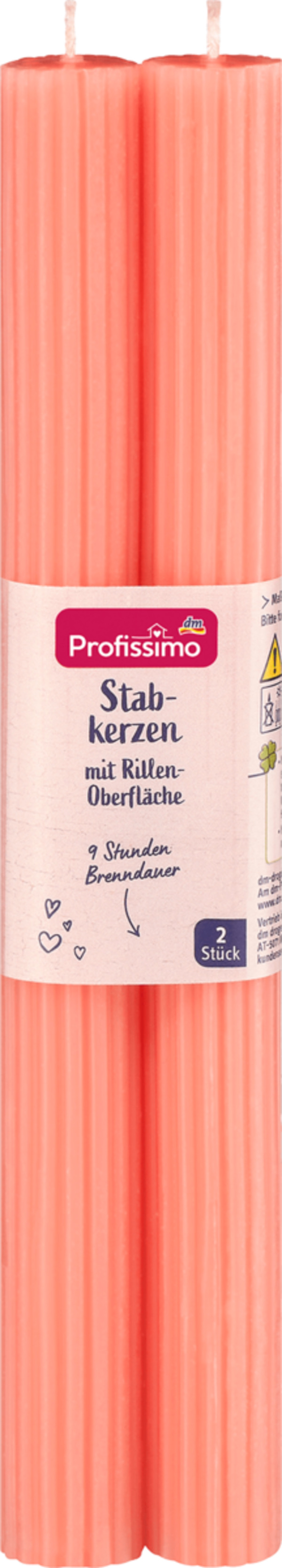 Bild 1 von Profissimo Stabkerze gerillt, peach