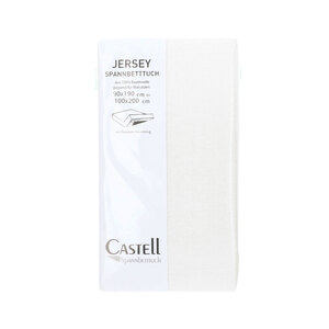 Castell Spannbetttuch Jersey weiß 100/200