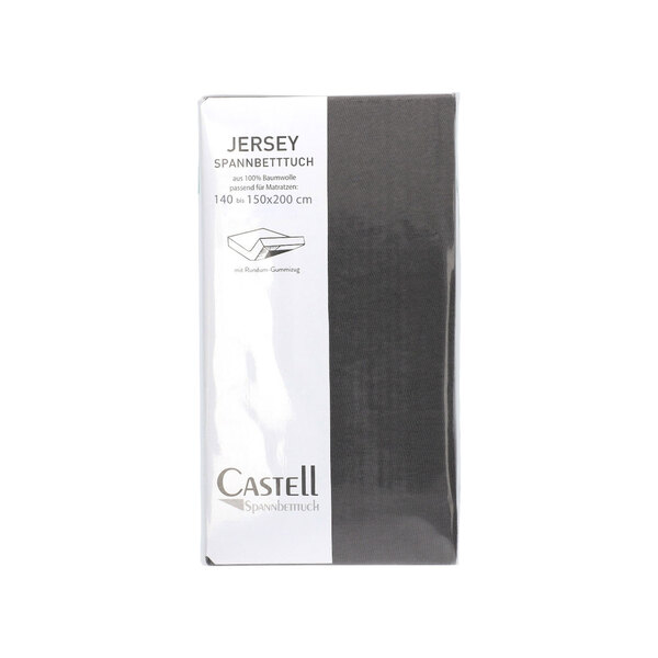 Bild 1 von Castell Spannbetttuch Jersey anthrazit 150/200