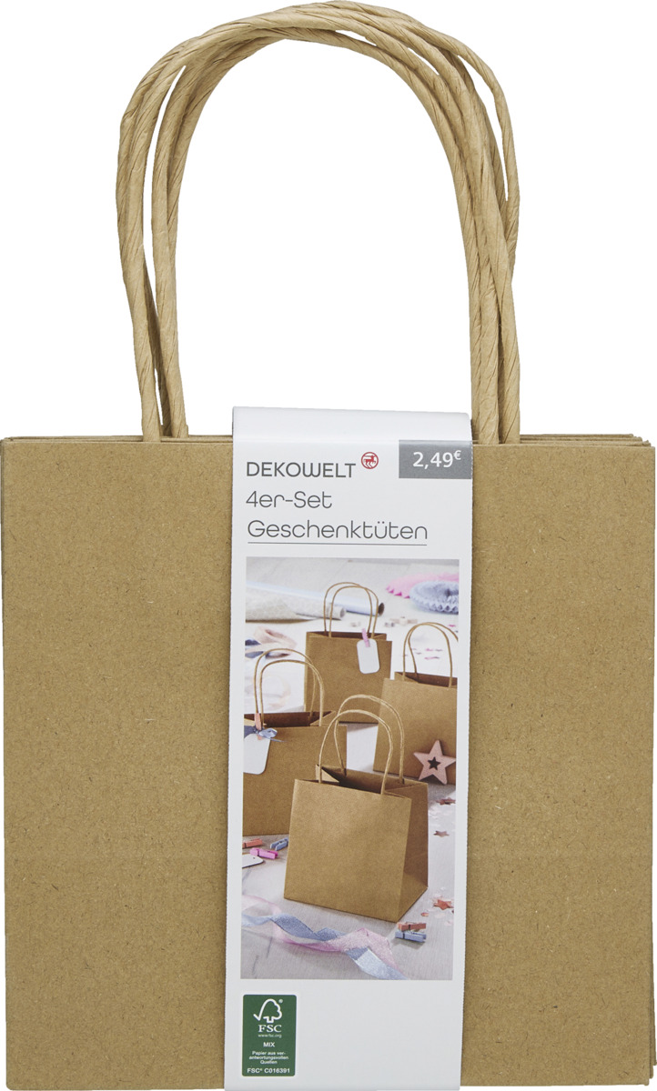 Bild 4 von DEKOWELT 4er-Set Geschenktüten