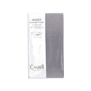 Castell Spannbetttuch Jersey hellgrau 150/200