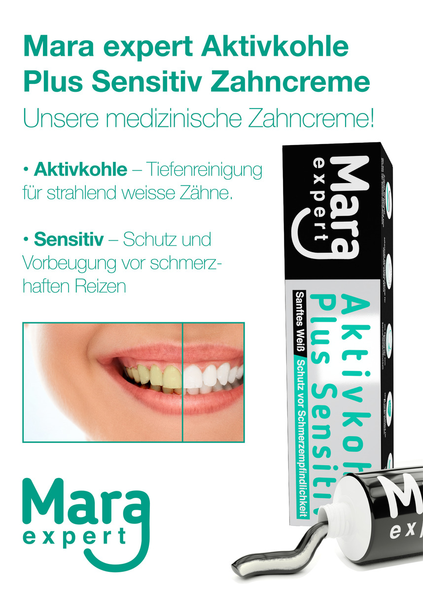 Bild 4 von Mara Expert Aktivkohle Plus Sensitiv Zahnpasta, 75 ml