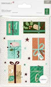 DEKOWELT Adventskalender Sticker