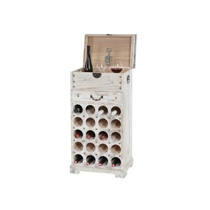 Weinregal Torre T323, Flaschenregal Regal für 20 Flaschen, 94x48x31cm, Shabby-Look, Vintage ~ weiß