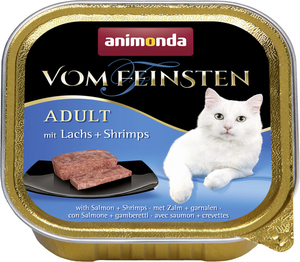 Animonda Vom Feinsten Adult Katzennassfutter mit Lachs + Shrimps, 100 g