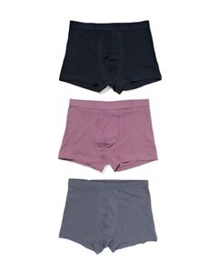3er-Pack Herren-Boxershorts, kurz, Baumwolle/Elasthan violett