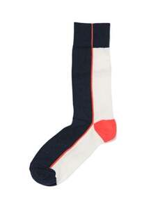 Herren-Socken, mit Baumwollanteil, Colourblocking dunkelblau