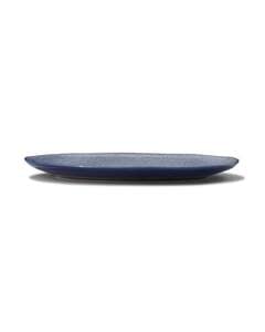 Schale Porto, oval, 30 cm, reaktive Glasur, weiß/blau