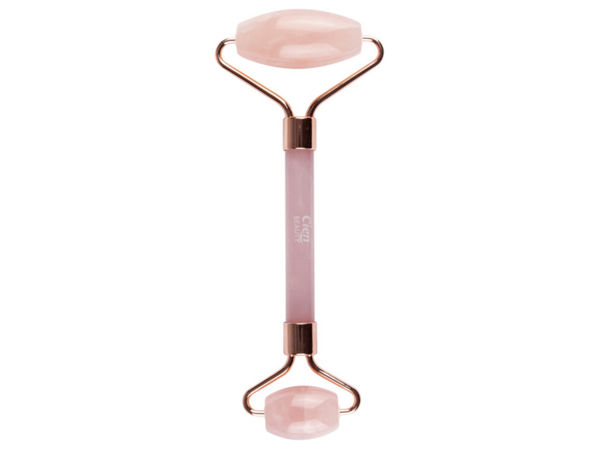 Bild 2 von CIEN Beauty Rosenquarz-Gesichtsroller \ Quarz-Gesichtsroller \ Rosenquarz-Massagestein