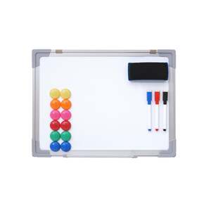 Whiteboard MCW-C84, Magnettafel Memoboard Pinnwand, inkl. Zubehör ~ 40x30cm