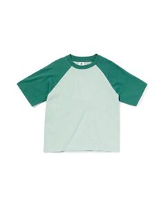 Kindershirt mit Colourblocking-Design hellblau