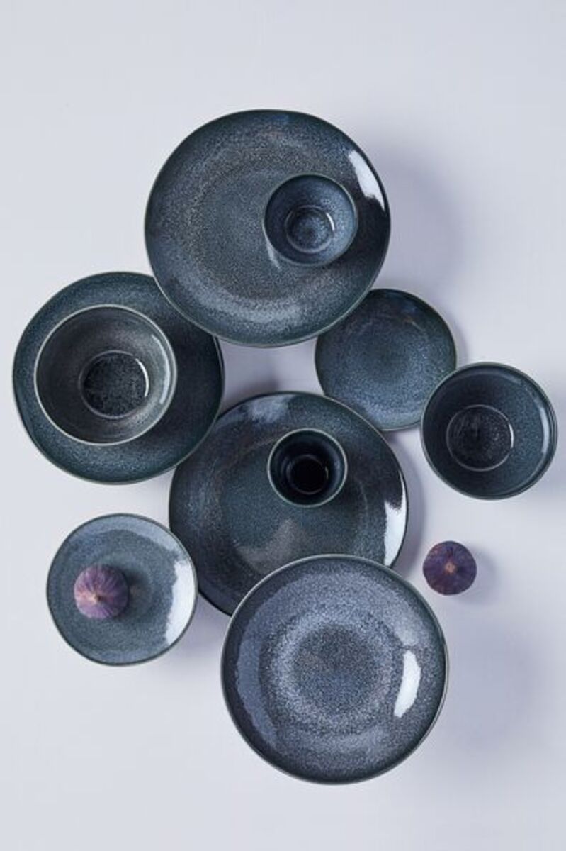 Bild 4 von Frühstücksteller Porto, 23 cm, reaktive Glasur, schwarz