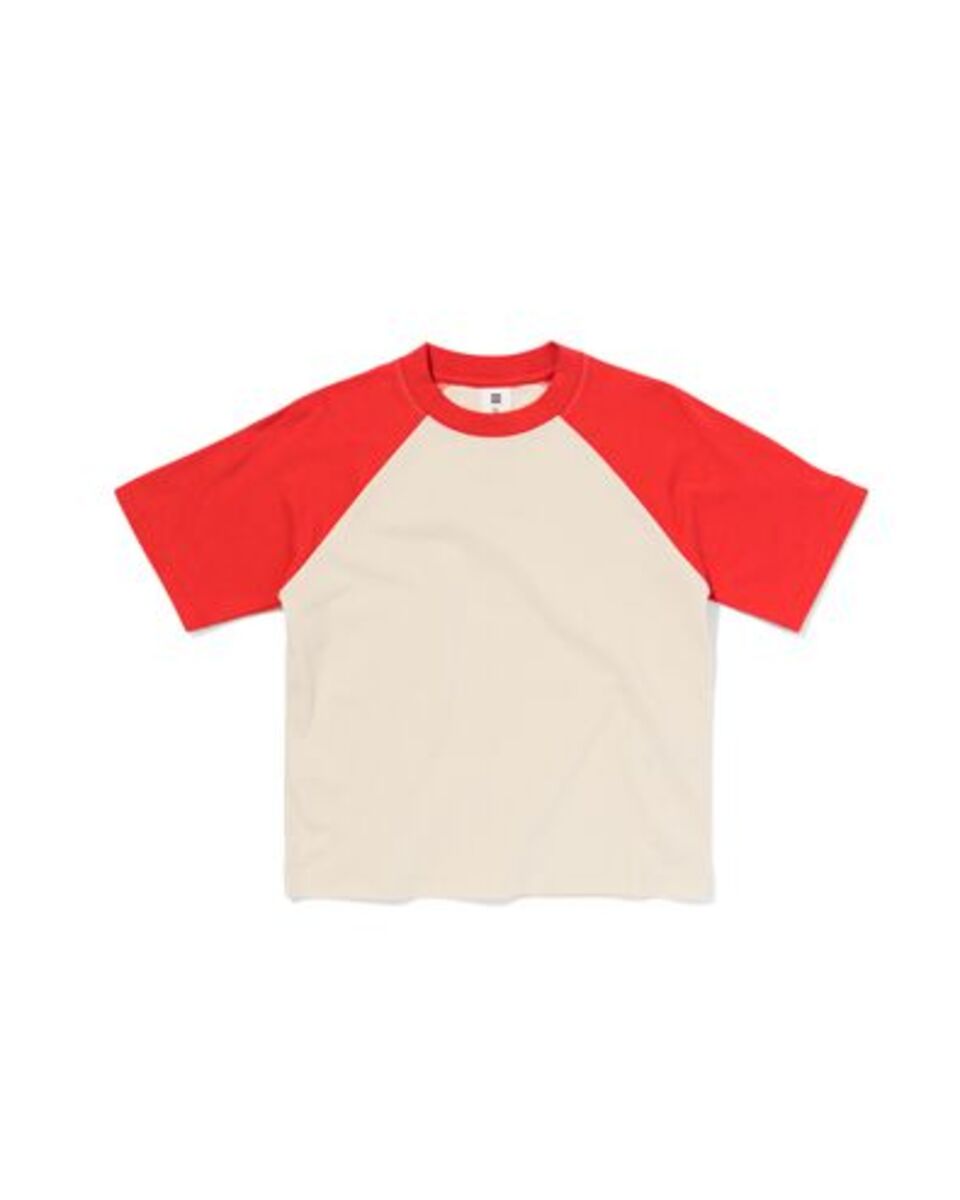 Bild 1 von Kinder-T-Shirt mit Colourblocking-Design eierschalenfarben