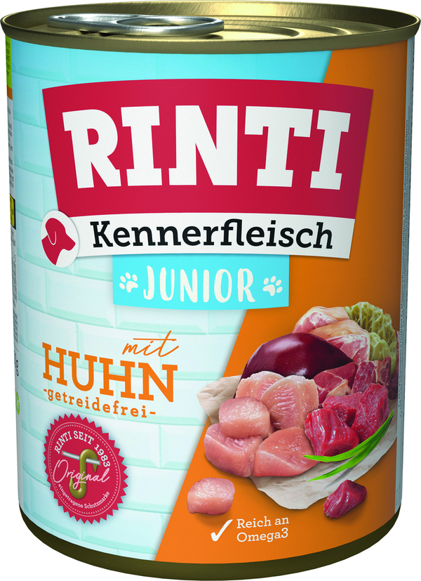 Bild 1 von Rinti Kennerfleisch Junior Huhn 800 g bei Kartonabnahme