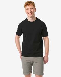 Herren-T-Shirt, Relaxed Fit schwarz