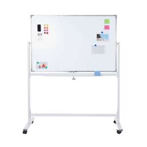 Whiteboard MCW-C85, Magnettafel Memoboard Pinnwand, mobil rollbar inkl. Zubehör ~ 120x90cm